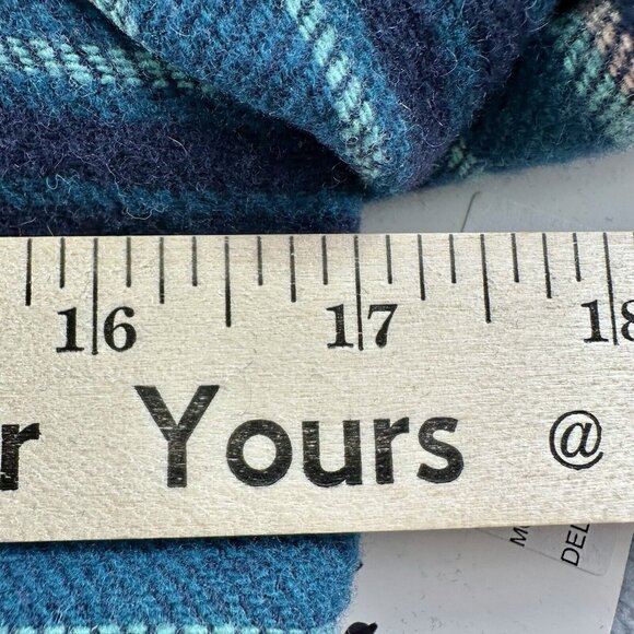 Hurley McKenzie Wool Button Up Sherpa Fleece Jacket Size Small Teal Navy $90 - Picture 3 of 12